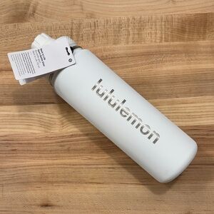 lululemon athletica White “Back To Life” 24 oz insulated Water Bottle